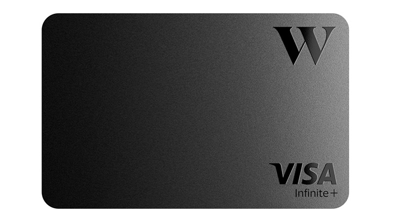 Wealthsimple Visa Infinite + card with Visa logo.